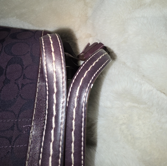 Coach Vintage Y2K Purple Leather and Suede Monogram Purse - Picture 5 of 13